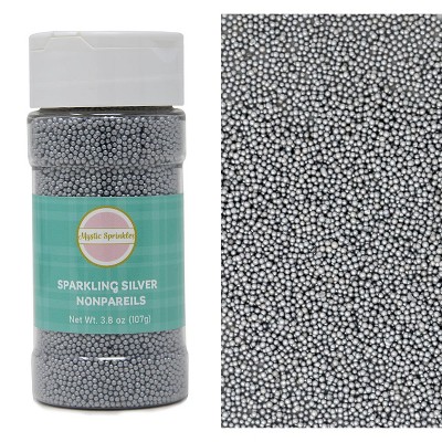 Mystic Sprinkles Sparkling Silver Nonpareils 3.8oz Bottle