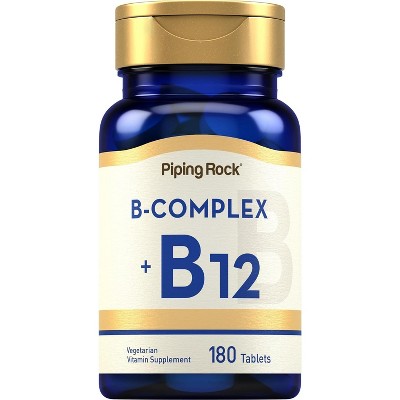Piping Rock B Complex Plus Vitamin B-12 | 180 Tablets