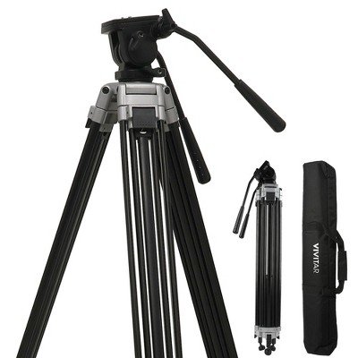 Vivitar Cinema Series 75" Aluminum Alloy Tripod Twin Handle Control