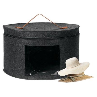 Unique Bargains Felt Foldable Beach Baseball Cowboy Hat Storage Box 17" x 10"