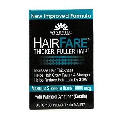 Windmill Hair Fare Vitamin Supplement Caplets for Hair - 60 Tablets