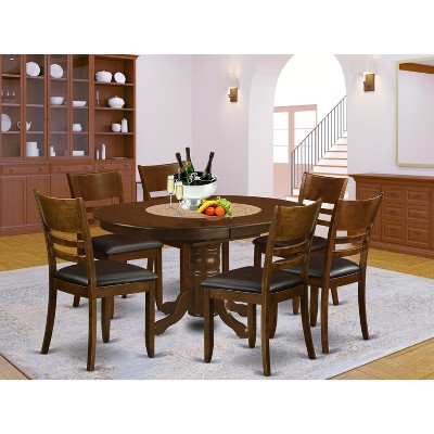 HomeStock Belmont Kenley Dinette Table With A Leaf And Seat Chairs, Espresso