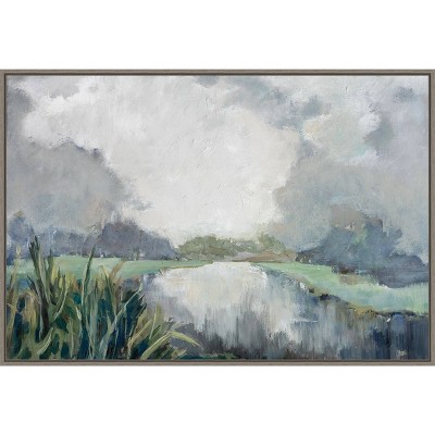 33" x 23" Passage by Mary Parker Buckley Framed Canvas Wall Art Print - Amanti Art: Hand-Stretched, Lithograph, Polystyrene Frame