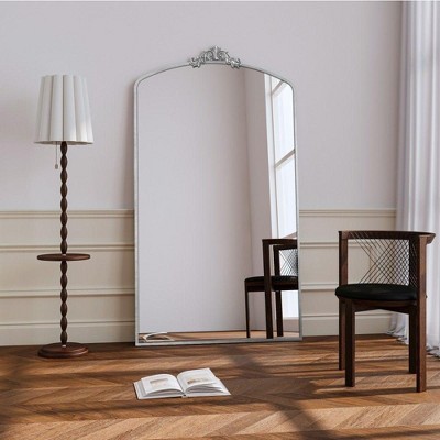 CAVINAS 66"x36" Arched Full Length Mirror,Oversized Leaning Floor Full Body Mirror with Metal Frame for Bedroom,Living Room