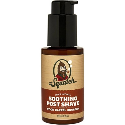 DR. SQUATCH Men's Natural Soothing Post Shave - Wood Barrel Bourbon - 2.5 fl oz