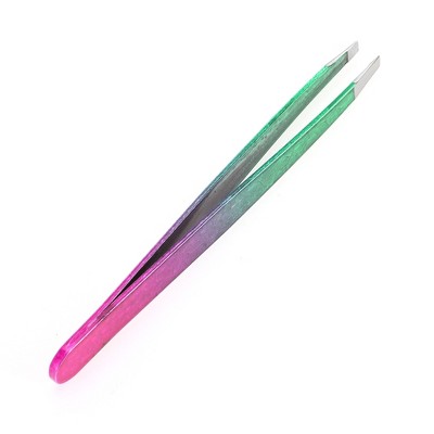 Unique Bargains Ice Flower Flat Edge Eyebrow Tweezer 1 Pc