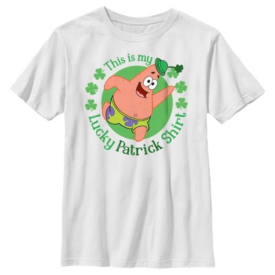 Boy's SpongeBob SquarePants St. Patrick's Day This is my Lucky Patrick Shirt T-Shirt