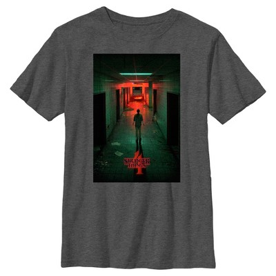 Boy's Stranger Things Four Friends Rift Apocalypse Poster T-Shirt