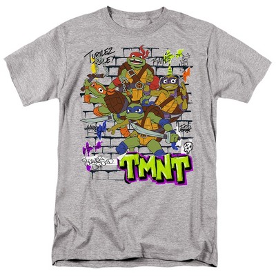 Men's Tales Of the Teenage Mutant Ninja Turtles Poster Brick Wall T-Shirt