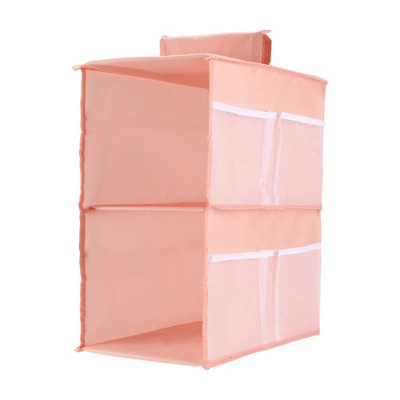 Unique Bargains 2-Shelf Closet Hanging Organizer with Magic Tapes