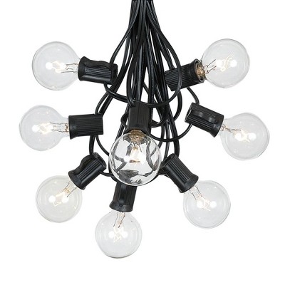 Novelty Lights 25 Feet G40 Globe Outdoor Patio String Lights, Black Wire