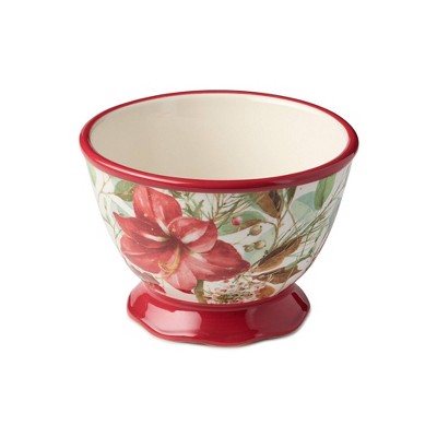 Certified International (Set of 4) 24oz Winter Blooms Ice Cream Bowls