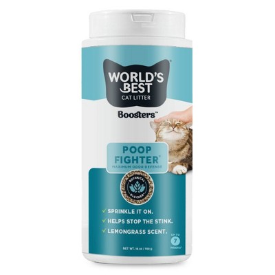 World's Best Poop Fighter Boosters Cat Litter Additives - 18oz