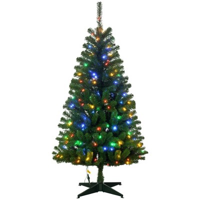 Aghana Digitals 5ft Green Artificial Christmas Tree with 152 LED Lights (Warm White/Multi-Color),