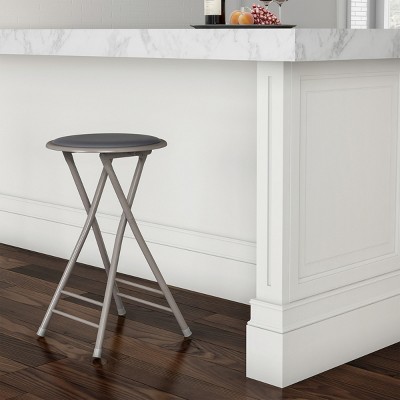 Hasting Home Backless 24-Inch Folding Stool with 225lb Capacity