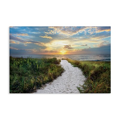 Stupell Industries Morning Trail To Beach Canvas Art