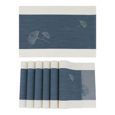 REGALWOVEN PVC Heat Resistant Washable Placemats 18 x 12 Inch 6 Pcs