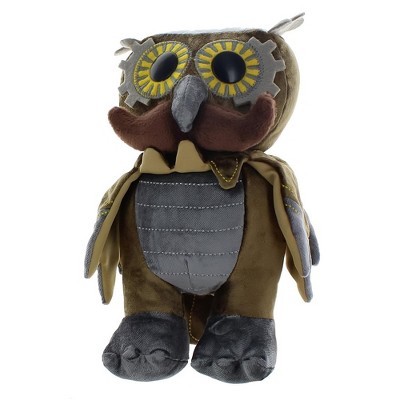 Crowded Coop, LLC WhimWham 8" Plush, Owl Mustache Steampunk
