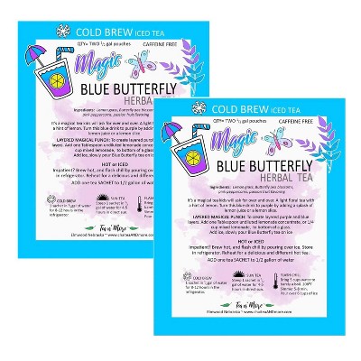 Tea n More Magic Blue Butterfly Cold Brew Herbal Tea Caffeinated - Pack of 2