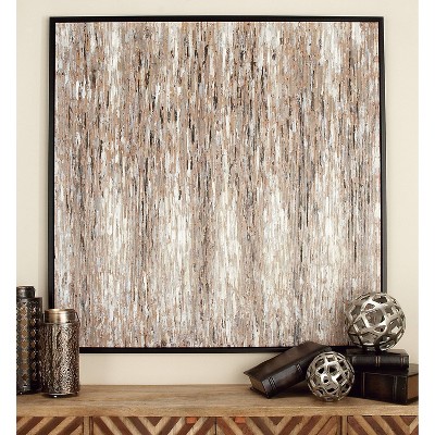 Contemporary Canvas Abstract Framed Wall Art with Black Frame White - Olivia & May