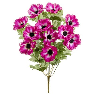Allstate Floral Anemone Artificial Floral Bush Spray - 19" - Pink
