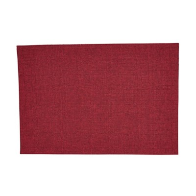 Saro Lifestyle Refined Stitched Plaid Placemat (Set of 4), 13"x19", Red