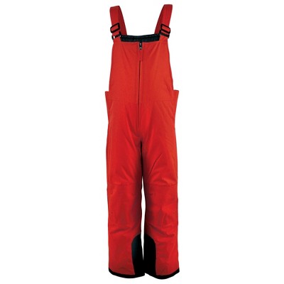 Hudson Baby Unisex Snow Bib Overalls, Solid Red
