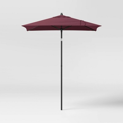 6' Square Outdoor Patio Market Umbrella with Black Pole - Threshold™