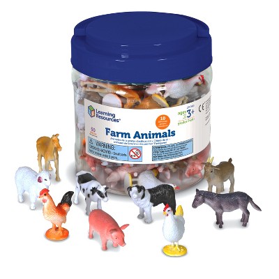 Learning Resources Farm Animal Counters, Set of 60 Math Counters, Ages 3+