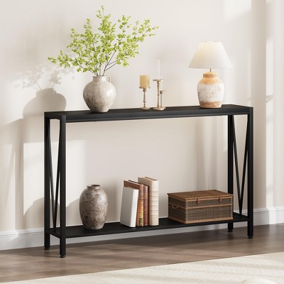 Console Table, Rustic 43.0" Entryway Table with Storage