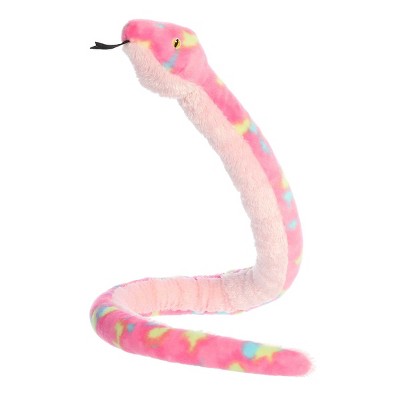 Aurora X-Large Colorful Bubblegum Snake Playful Stuffed Animal Pink 51"