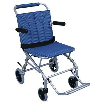 Drive Medical Super-Light Folding Transport Wheelchair with Carry Bag - Compact, Lightweight