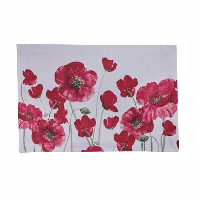 Split P Poppy Red Floral Placemat Set of 4
