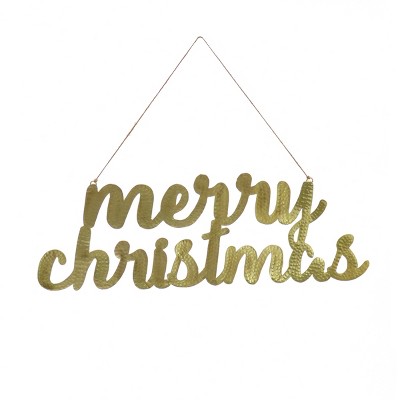 HGTV Home Collection Metal Sign With Gold Finish, Gold, 19 in