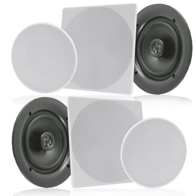 Pyle 10.0'' In-Wall / In-Ceiling Speakers - 2-Way Stereo Sound System (PDIC16106)