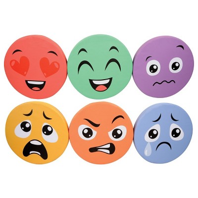 Kaplan Early Learning Emotion Floor Cushions - Set of 6
