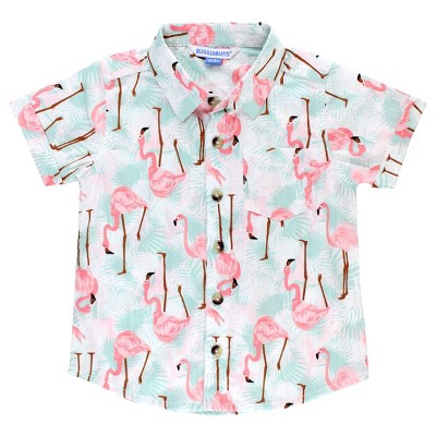 RuggedButts Boys Short Sleeve Button Down Shirt