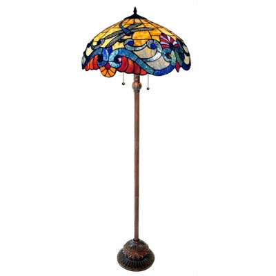 Chloe Lighting 2 Light Tiffany-style Dragonfly Floor Lamp 18" Shade