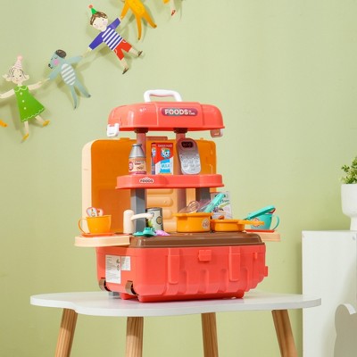 HOMEFUN Play Kitchen Set Kids Cooking Playset