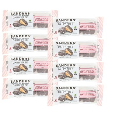 Sanders Dairy Free Dark Chocolate Sea Salt Caramels - Case of 8/1.5 oz