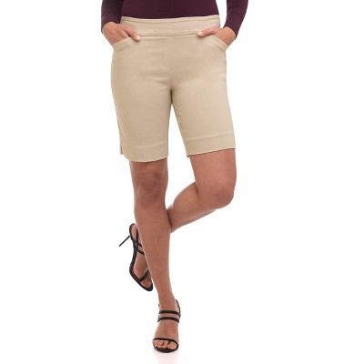 Rekucci Women's Comfort Pull-On Walking Shorts with Pockets – Classic Fit & Soft Stretch