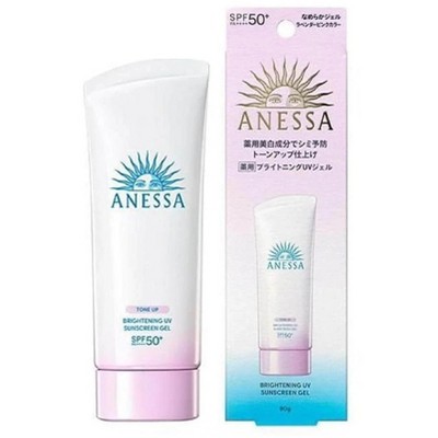 Anessa By Shiseido Tone Up Brightening UV Sunscreen Gel SPF 50+ PA++++ [90g] JAPAN | Sun Protection with Skin Tone Correction