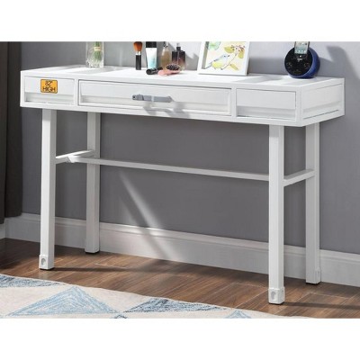 CAVINAS Home Office Desk Modern Workbench with Storage Drawer and Recessed Panel for Office, Study