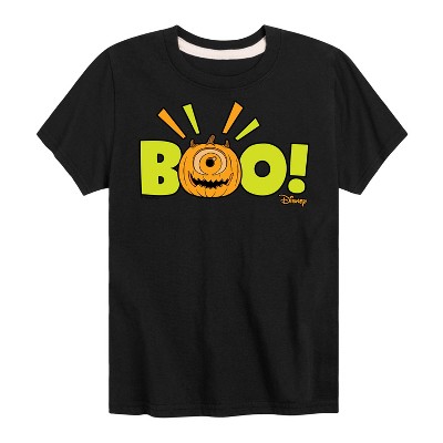 Boys' - Monsters, Inc. - Mike Wazowski Halloween Boo Pumpkin Short Sleeve Graphic T-Shirt