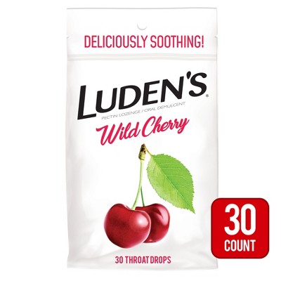Luden's Soothing Throat Lozenge Drops for Sore & Irritated Throats - Wild Cherry
