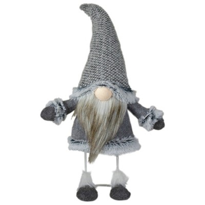 Northlight Swaying Standing Gnome Christmas Figure - 17" - Gray and Beige