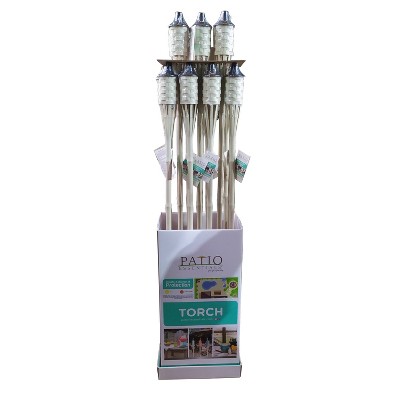 Patio Essentials 61.02" Eco Weave Plastic Outdoor Torch Ivory