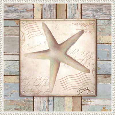 Amanti Art Beach Shell IV by Elizabeth Medley Canvas Wall Art Print Framed 16 x 16-in.