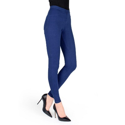 Memoi Pants-Style Cotton Blend Leggings