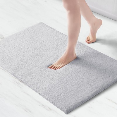SEVOBAL Bathroom Rugs Bath Mat Rug Home Decor Carpet Shower Mat Non-Skid for Toilet Side Floor Shower Room Bathroom, Grey, 40"*24"*0.75"